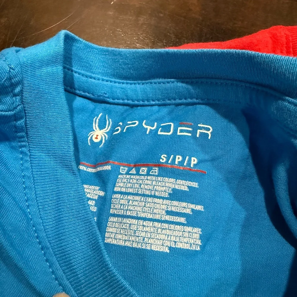 2-Piece Bundle Spyder Red and Blue Spider Graphic Tees Size S - Picture 4 of 8
